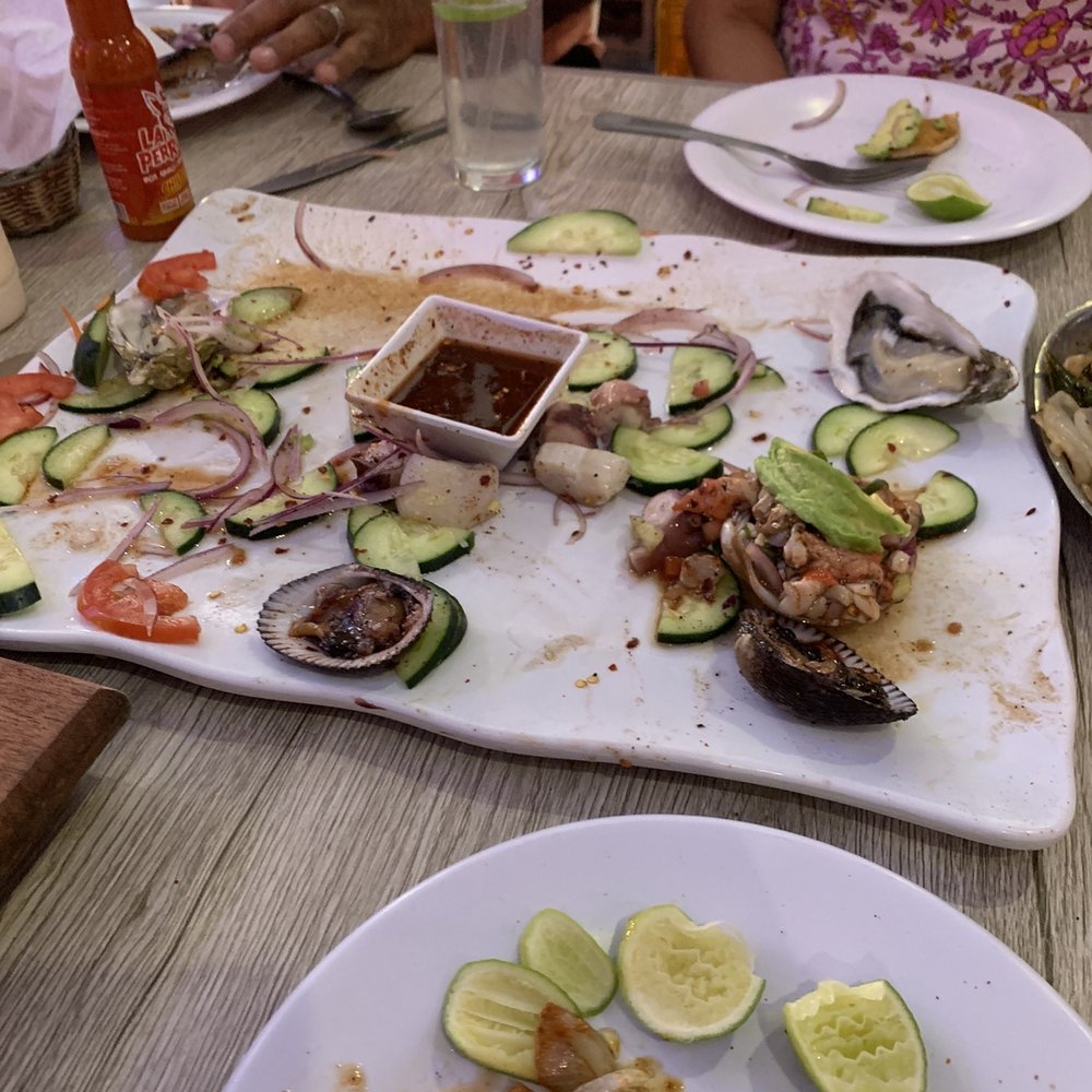 Lion Fish - I have no idea what this was. It was an appetizer with octopus, scallops and oysters and other stuff. Very good! - Seafood Near Me - Tijuana, BCN Lion Fish - I have no idea what this was. It was an appetizer with octopus, scallops and oysters and other stuff. Very good! - Seafood Near Me - Tijuana, BCN