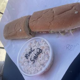 Torpedro Sandwich and Macaroni Salad