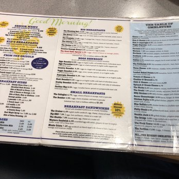 The Good Table - Breakfast menu - Breakfast & Brunch Near Me - Westfield, Massachusetts