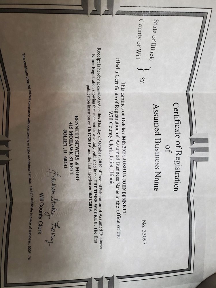 Slide of Bennett Sewer & More