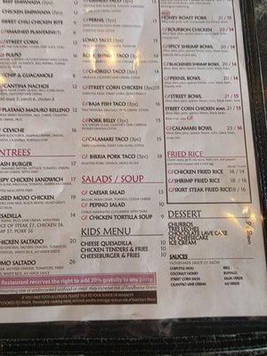 Menu photo 1 Latina Cantina Fairfield, CT