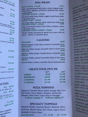 Menu photo 2 Bona Pizza Dallas, TX