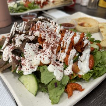 Falafel Flare - Combo Platter salad - Mediterranean Near Me - Hayward, California Falafel Flare - Combo Platter salad - Mediterranean Near Me - Hayward, California