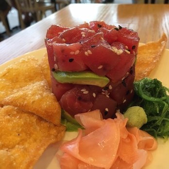 Yellowfin Bar & Kitchen - Tuna Tower with wontons. - American Near Me - Key West, Florida