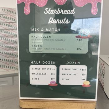 Starbread Bakery - Donut Menu - Bakeries Near Me - Carson, California
