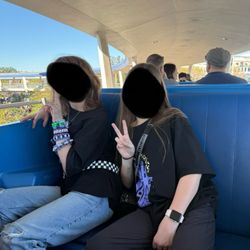 Tomorrowland Transit Authority PeopleMover - Me and my bestie sitting on the ride