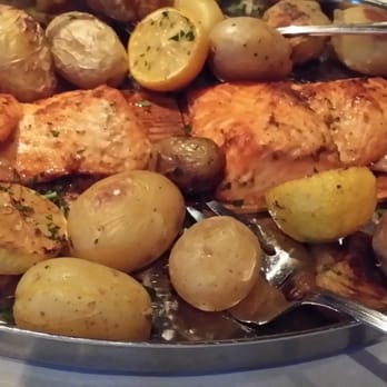 Seasons 52 - Salmon with roasted potatoes - New American Near Me - Boca Raton, Florida Seasons 52 - Salmon with roasted potatoes - New American Near Me - Boca Raton, Florida