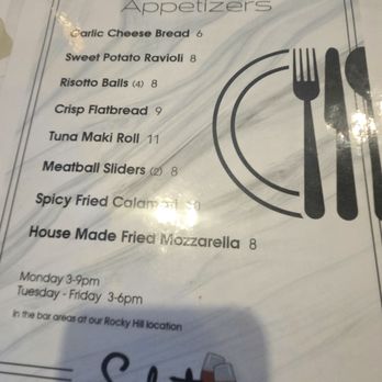 Salute - Happy Hour Menu (food) - Italian Near Me - Rocky Hill, Connecticut Salute - Happy Hour Menu (food) - Italian Near Me - Rocky Hill, Connecticut