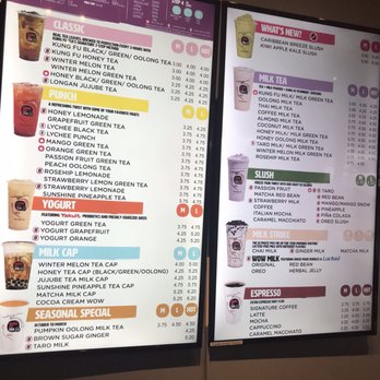 Kung Fu Tea - Here is their menu - Bubble Tea Near Me - Austin, Texas Kung Fu Tea - Here is their menu - Bubble Tea Near Me - Austin, Texas