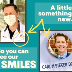 South Riding Cosmetic & Family Dentistry - There is ALWAYS a SMILE behind our masks! Look for our SMILE BUTTONS next time you visit!