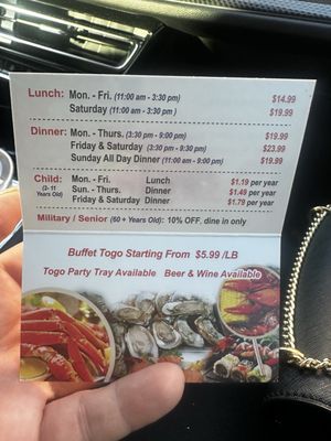 Menu photo 7 Asia Seafood Buffet Murrieta, CA
