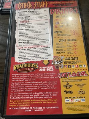 Menu photo 2 Roadhouse Diner Great Falls, MT Menu photo 2 Roadhouse Diner Great Falls, MT