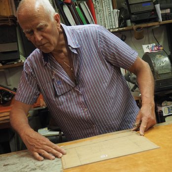 Casa della Pelle - Paolo Infunti designing a new handbag in his leather working studio in Siena Italy (Tuscany). - Leather Goods Near Me - Siena, SI