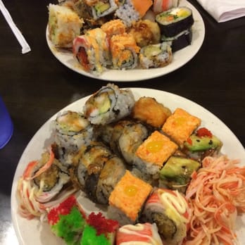 Yukai Buffet - What you can't see is the row of sushi (fish pieces over rice) under one plate. The shaved crab sushi rolls were the best! - Seafood Near Me - Virginia Beach, Virginia Yukai Buffet - What you can't see is the row of sushi (fish pieces over rice) under one plate. The shaved crab sushi rolls were the best! - Seafood Near Me - Virginia Beach, Virginia