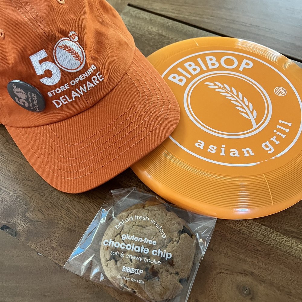 BIBIBOP Asian Grill - Swag from the grand opening. Cookies are gluten-free, made in house and delicious! - Asian Fusion Near Me - Delaware, Ohio