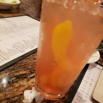 BJ's Restaurant & Brewhouse - Sunset Peach Ice tea with lemonade and fresh peaches - American Near Me - Concord, California BJ's Restaurant & Brewhouse - Sunset Peach Ice tea with lemonade and fresh peaches - American Near Me - Concord, California