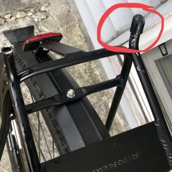Reckless Bike Stores - My bike's kickstand used to have these knobs on the end of the legs for padding (circled in red).