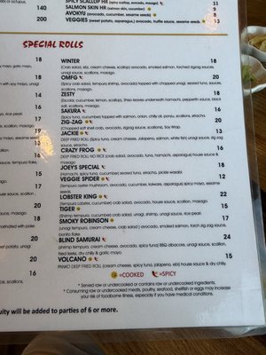 Menu photo 1 Hinoka Sushi Sacramento, CA Menu photo 1 Hinoka Sushi Sacramento, CA