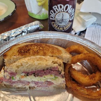 Corned Beef King - Half sandwich & half-order of onion rings & soda (combo deal) - Sandwiches Near Me - Rockville, Maryland