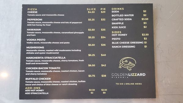 Menu photo 3 Golden Lizzard Pizza Miami, FL
