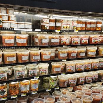 H Mart - Cary - Just a small sampling of the kimchi wall, complete with just about every imaginable variant and size of kimchi. - Grocery Near Me - Cary, North Carolina H Mart - Cary - Just a small sampling of the kimchi wall, complete with just about every imaginable variant and size of kimchi. - Grocery Near Me - Cary, North Carolina