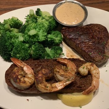 Outback Steakhouse - Steak and Grilled Shrimp on the Barbie with Fresh Steamed Seasonal Veggies - Steakhouses Near Me - Herndon, Virginia