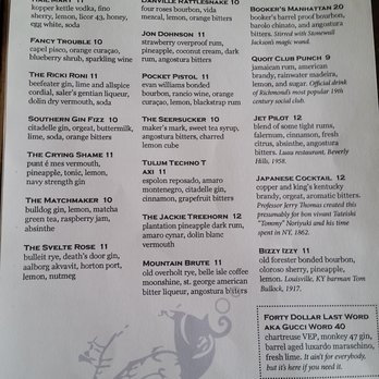 The Roosevelt - Drink Menu June 2017 - Southern Near Me - Richmond, Virginia The Roosevelt - Drink Menu June 2017 - Southern Near Me - Richmond, Virginia