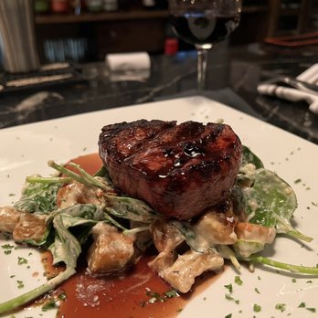 Rye - Filet mignon with potatoes and creamed spinach. - Comfort Food Near Me - Appleton, Wisconsin Rye - Filet mignon with potatoes and creamed spinach. - Comfort Food Near Me - Appleton, Wisconsin