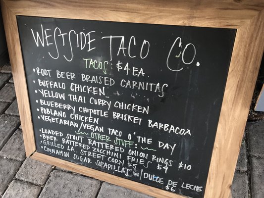 Menu photo 3 Westside Taco Bend, OR
