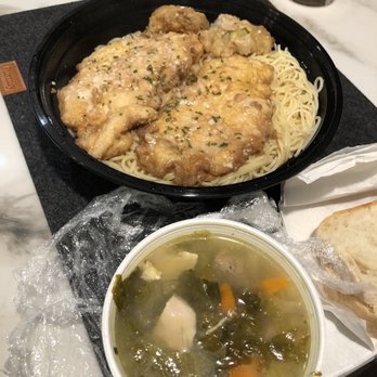 Bella Pasta - Chicken French with artichokes and the Italian wedding soup. - Italian Near Me - Greece, New York