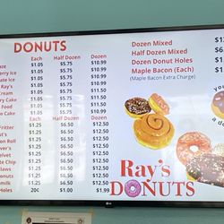Ray's Donuts - Menu