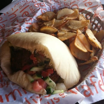 Naf Naf Grill - Falafel sandwich n chips..food - Middle Eastern Near Me - Aurora, Illinois
