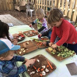 The Playgarden - Vegetable cutting for our soup