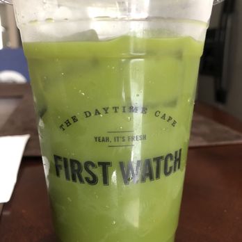 First Watch - Kale Tonic Fresh Juice (Kale, Fuji Apple, Cucumber, Lemon) - Breakfast & Brunch Near Me - Columbia, Maryland First Watch - Kale Tonic Fresh Juice (Kale, Fuji Apple, Cucumber, Lemon) - Breakfast & Brunch Near Me - Columbia, Maryland