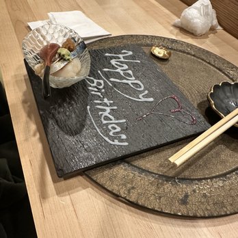 Sushi Aki - Gift from the chef for my fiancés birthday. - Japanese Near Me - Honolulu, Hawaii