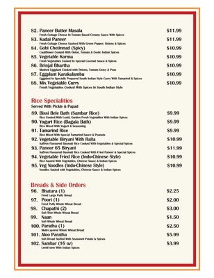 Menu photo 2 Udupi Palace Surrey, BC