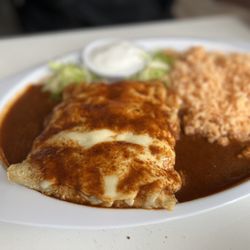 Casa San Juan - Chicken enchiladas with the spicy sauce 5/5