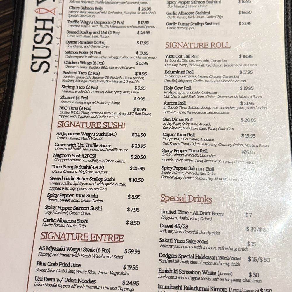 Sushiya - Menu - Sushi Bars Near Me - San Dimas, California Sushiya - Menu - Sushi Bars Near Me - San Dimas, California