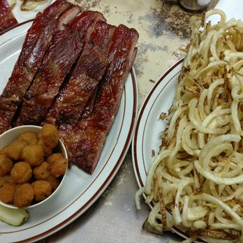 Jake's Rib - Rib dinner fries and okra. - Barbeque Near Me - Chickasha, Oklahoma