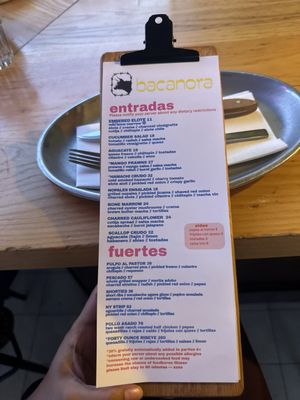 Menu photo 1 Bacanora Phoenix, AZ