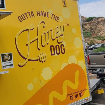 The Corndog - a yellow food truck parked in a parking lot - Hot Dogs Near Me - St George, Utah