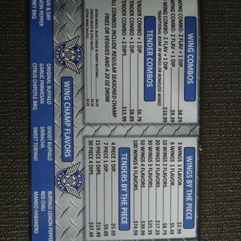 Wing Champs - a close up of the front and back of the cards - Burgers Near Me - Raymondville, Texas Wing Champs - a close up of the front and back of the cards - Burgers Near Me - Raymondville, Texas