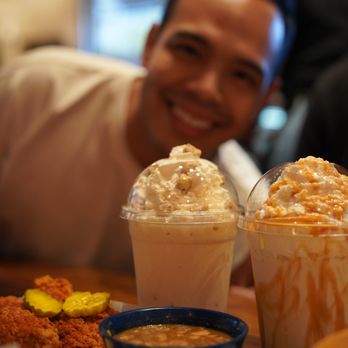 Tumble 22 - Peanut Butter Cookie Dough and Salted Caramel Shakes - Chicken Shop Near Me - Houston, Texas Tumble 22 - Peanut Butter Cookie Dough and Salted Caramel Shakes - Chicken Shop Near Me - Houston, Texas