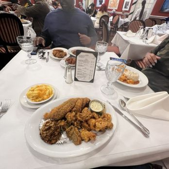 Dooky Chase's Restaurant - Seafood platter (foreground). - Cajun/Creole Near Me - New Orleans, Louisiana