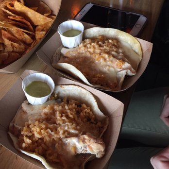 Taco Flats-Burnet Road - Chicken mole tacos (subbed mole for queso) - Mexican Near Me - Austin, Texas