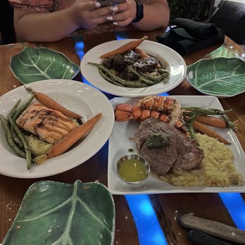 Enchanted Forest - Guinness Glazed Salmon, Filet Mignon and Lobster, and Braised Beef boneless short ribs! - Salad Near Me - Placerville, California