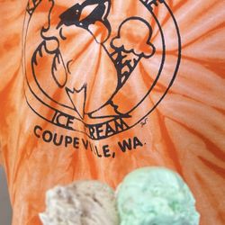 Kapaw's Iskreme - Pistachio and salted caramel ice cream in homemade waffle cone