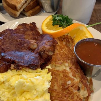Almansor Grill - Corn Beef Hash, hash browns, scrambled eggs, sourdough toast, & coffee. - American Near Me - Alhambra, California