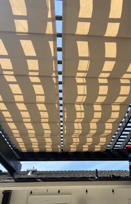 Sliding Sky Curtains - Sliding sky curtains for a family home patio. Call for your free quote! Sliding Sky Curtains - Sliding sky curtains for a family home patio. Call for your free quote!