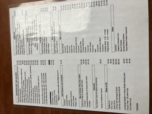 Menu photo 1 Murphy's Smokin Meats Saint Joseph, MO